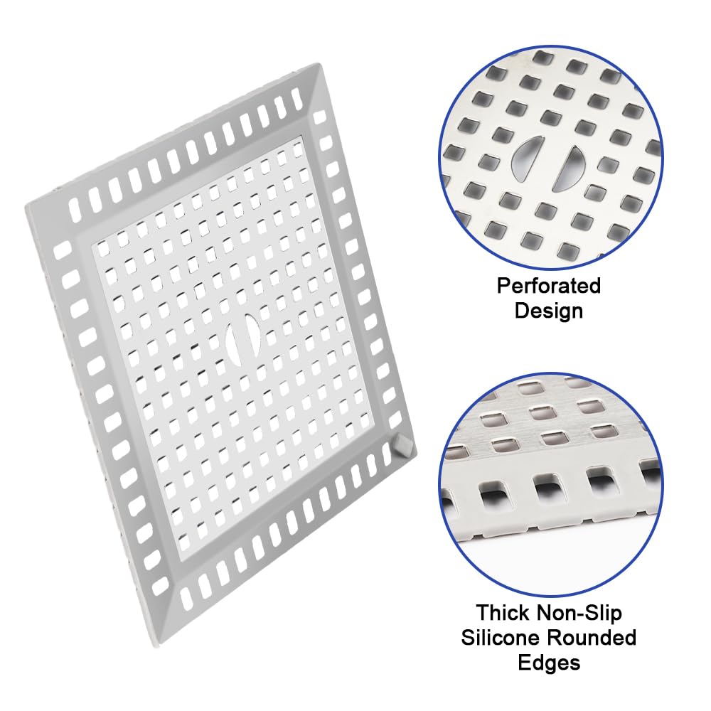 Filtro Capelli Per Doccia - Acciaio Inossidabile, 120mm, Antintasamento Per Bagno E Cucina - Foto 3