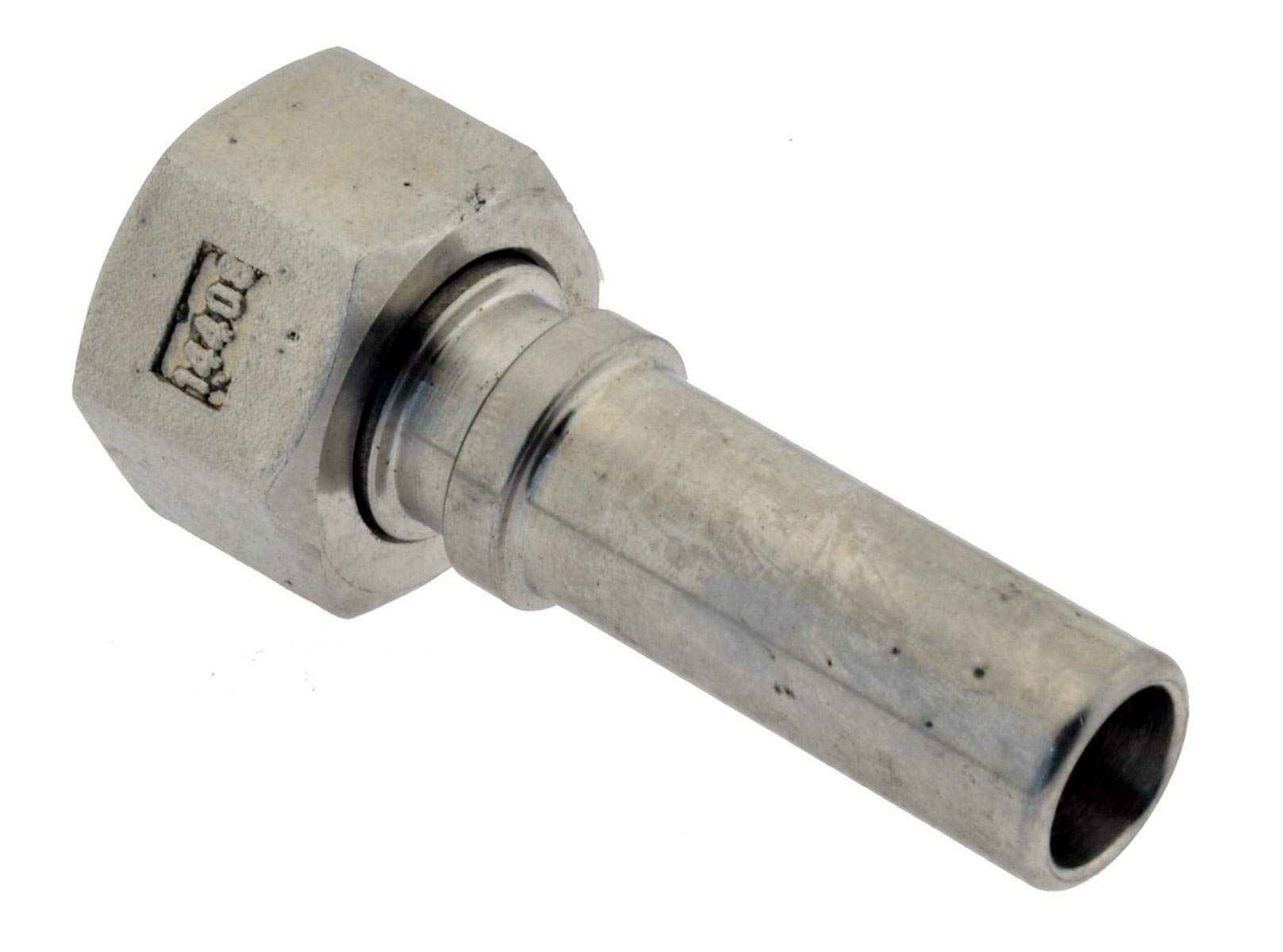 Schlauchtülle mit Überwurfmutter und Sicherungsbund G 1 1/2" - 38 mm, Edelstahl DIN 2817