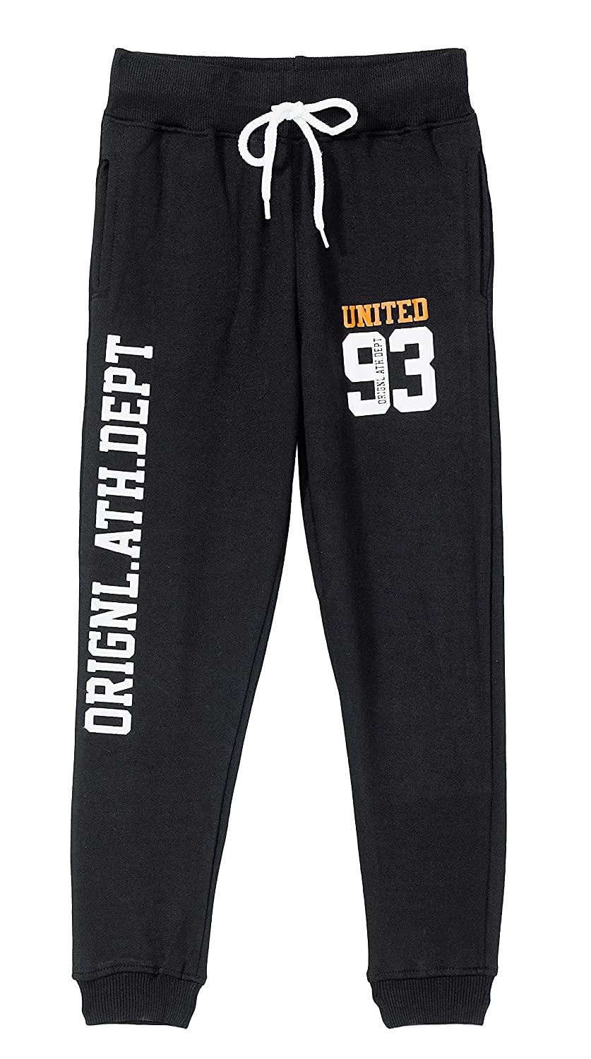 Boy's Regular Fit Printed Cotton Joggers Track Pants