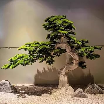 Bonsai Tree Plant Artificial Pine Tree, Inviting Pine Artificial Plants, Large Artificial Plants for Indoor Decoration(1mx0.9m)
