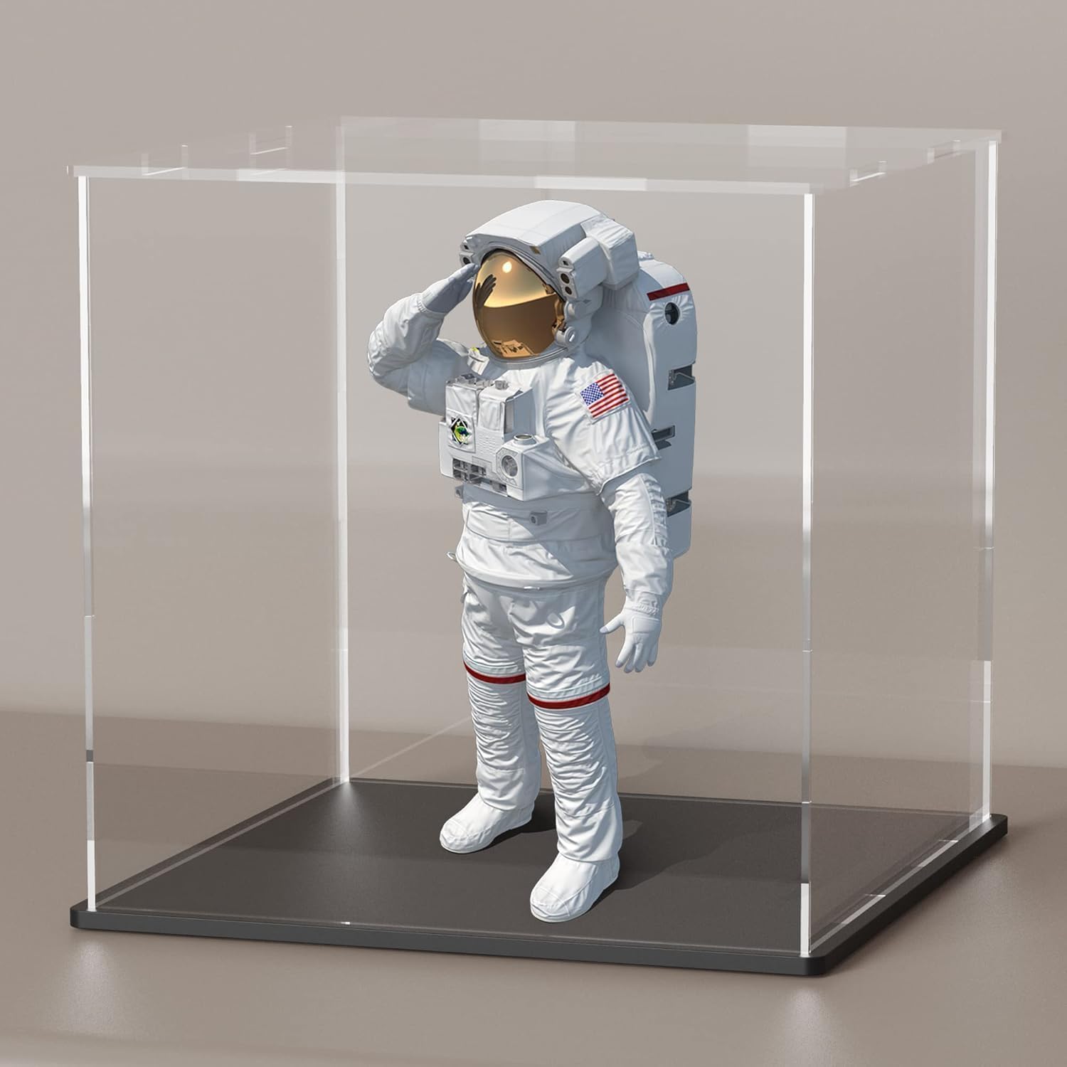 Premium Acrylic Display Box with Black Base | Transparent Dust-Resistant Cube for Toys, Models & Memorabilia (8x8x8 inch)-image-11