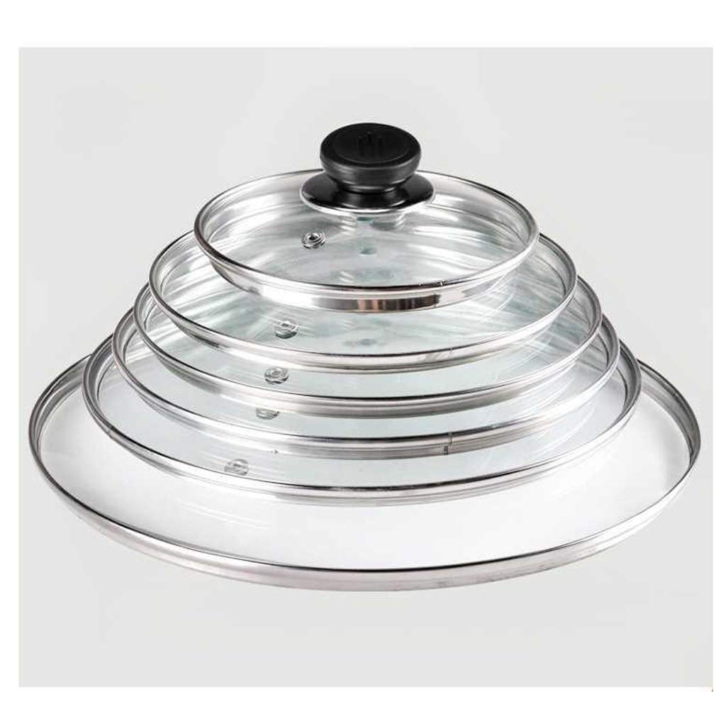 Couvercle,Couvercles de casserole couvercle de casserole en verre trempé couvercle de casserole à vapeur couvercle de casserole Transparent ménage couvercle de casserole de remplacement univ