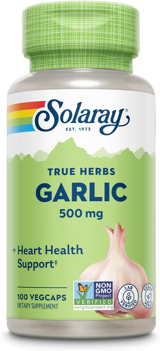Garlic Bulb 500 mg | Healthy Immune, Circulatory & Cardiovascular Systems Support | Vegan, Non-GMO | 100 VegCaps