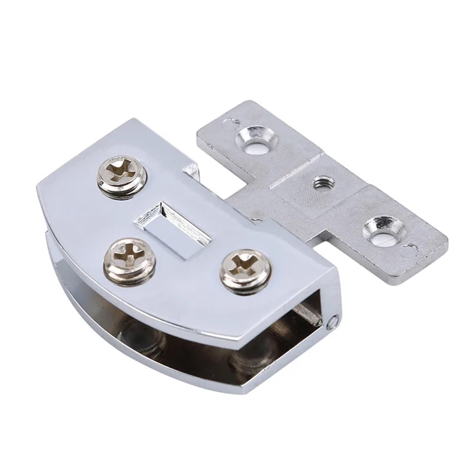 Cnyuon One Color 4 Pcs Glass Door Hinge Clamps Stainless Steel Wine Cabinet Bread Cupboard Gate Clip Hinges For 5-9Mm For Glass Door(For 5-6Mm Glass)