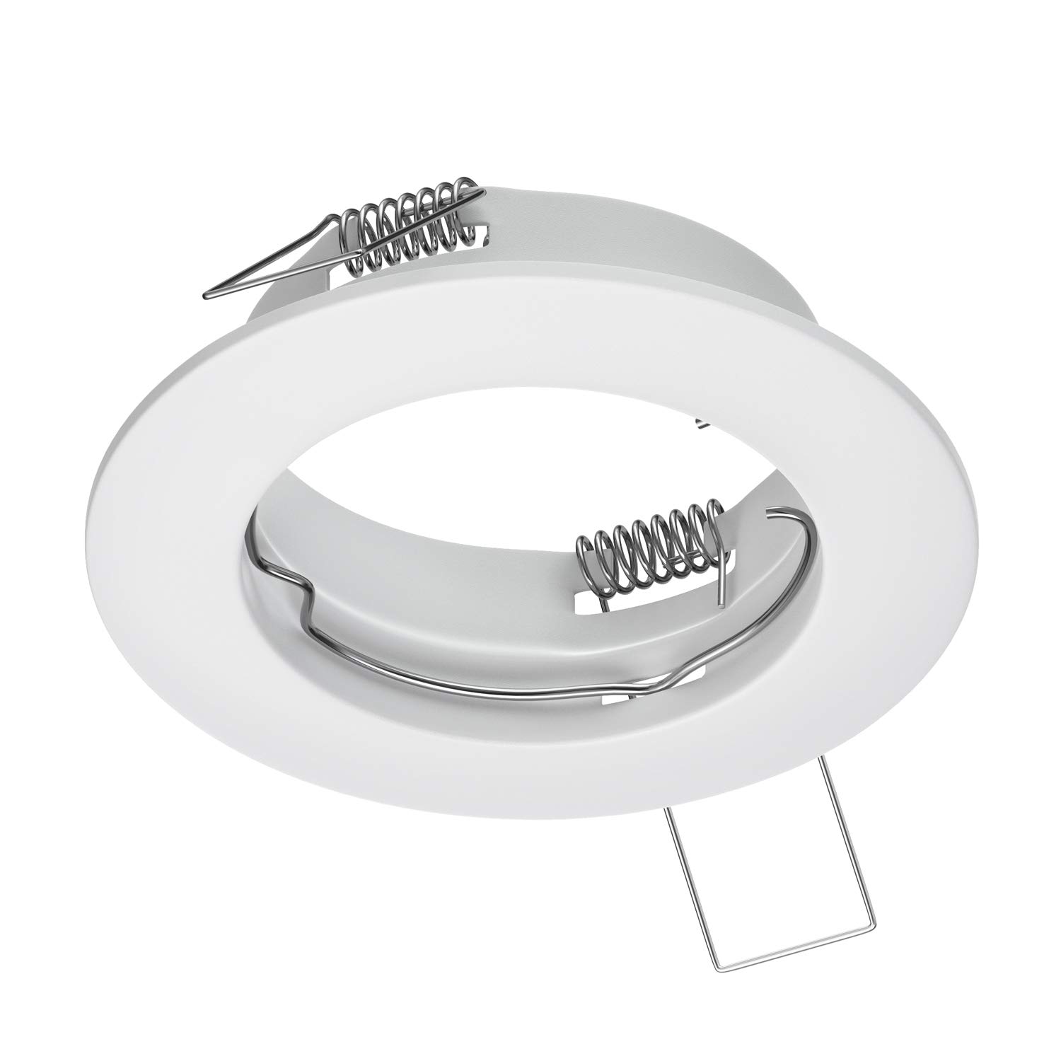 ledscom.de Recessed Ceiling Frame Fere, Round, matt White, 1 piece (pack of 1)