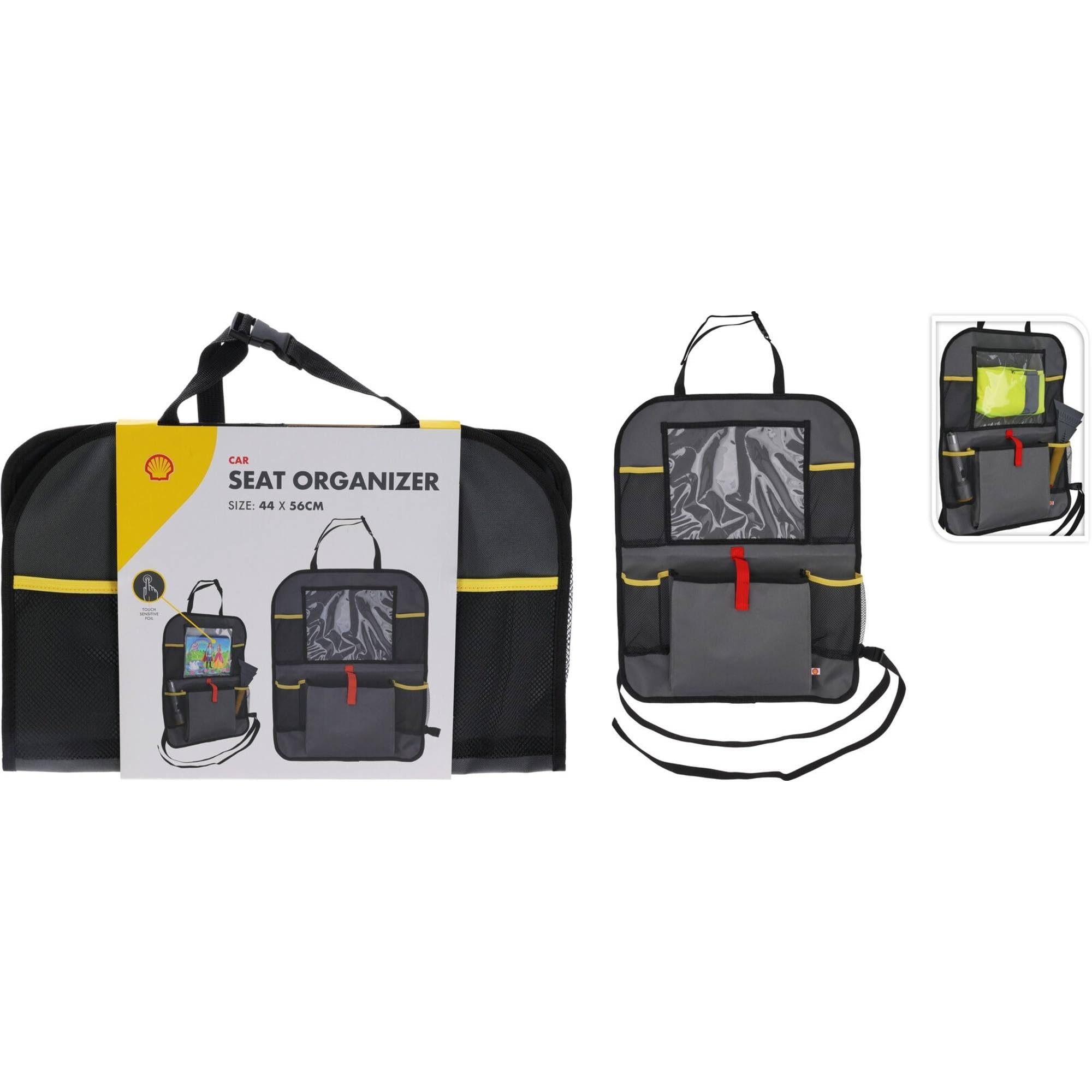 WE Set de Baliza de emergencia V16 geolocalizada y conectada a la DGT 3.0(Obligatoria)+Bolsa de almacenamiento para respaldo de coche Amarillo y gris