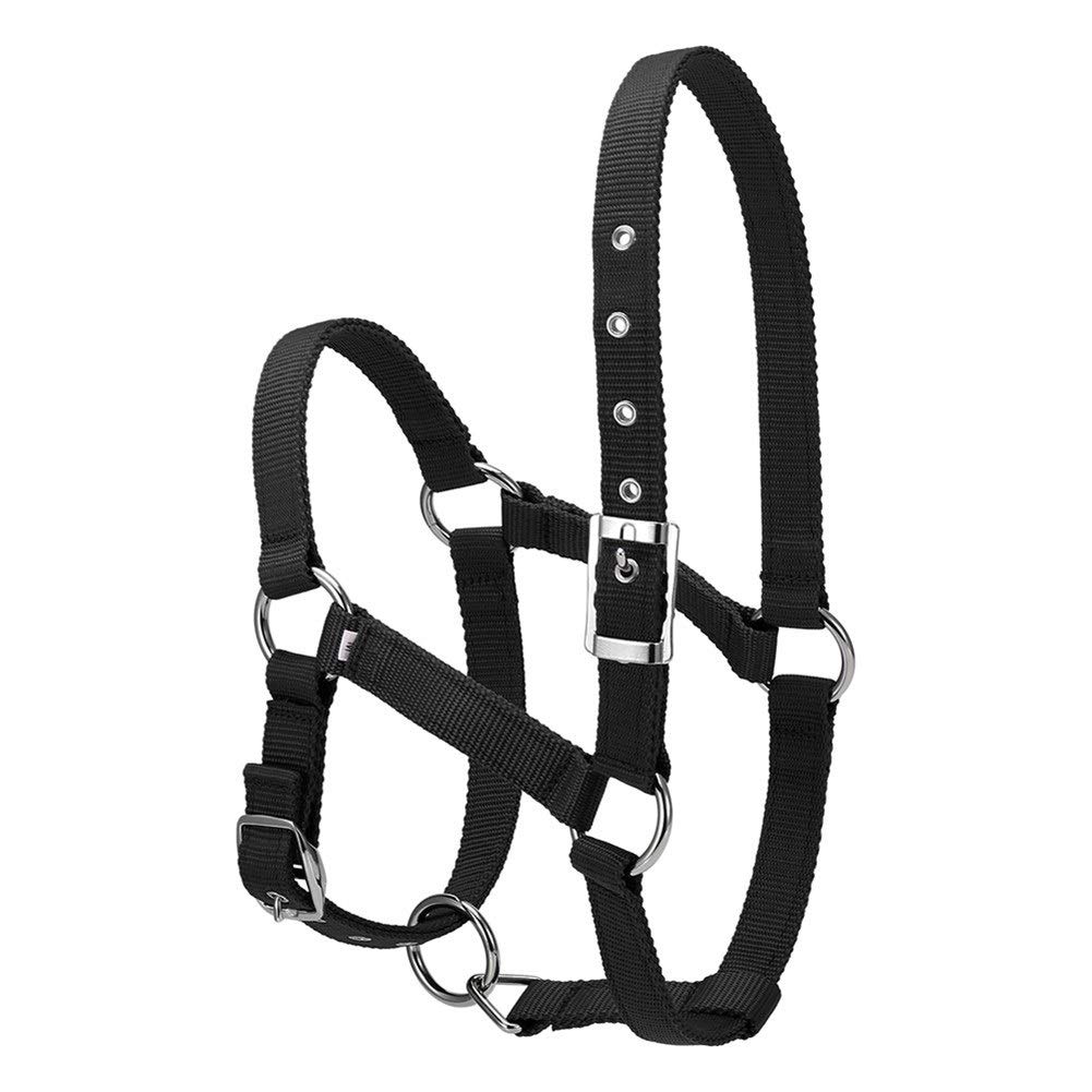 JINGBA S/M/L de 6 mm Collar Espesado de la Cabeza de Caballo Cuerda Ajustable Halter Brida de Seguridad ronzal Hípica Racing Equipo de Entrenamiento (Color : Red L)