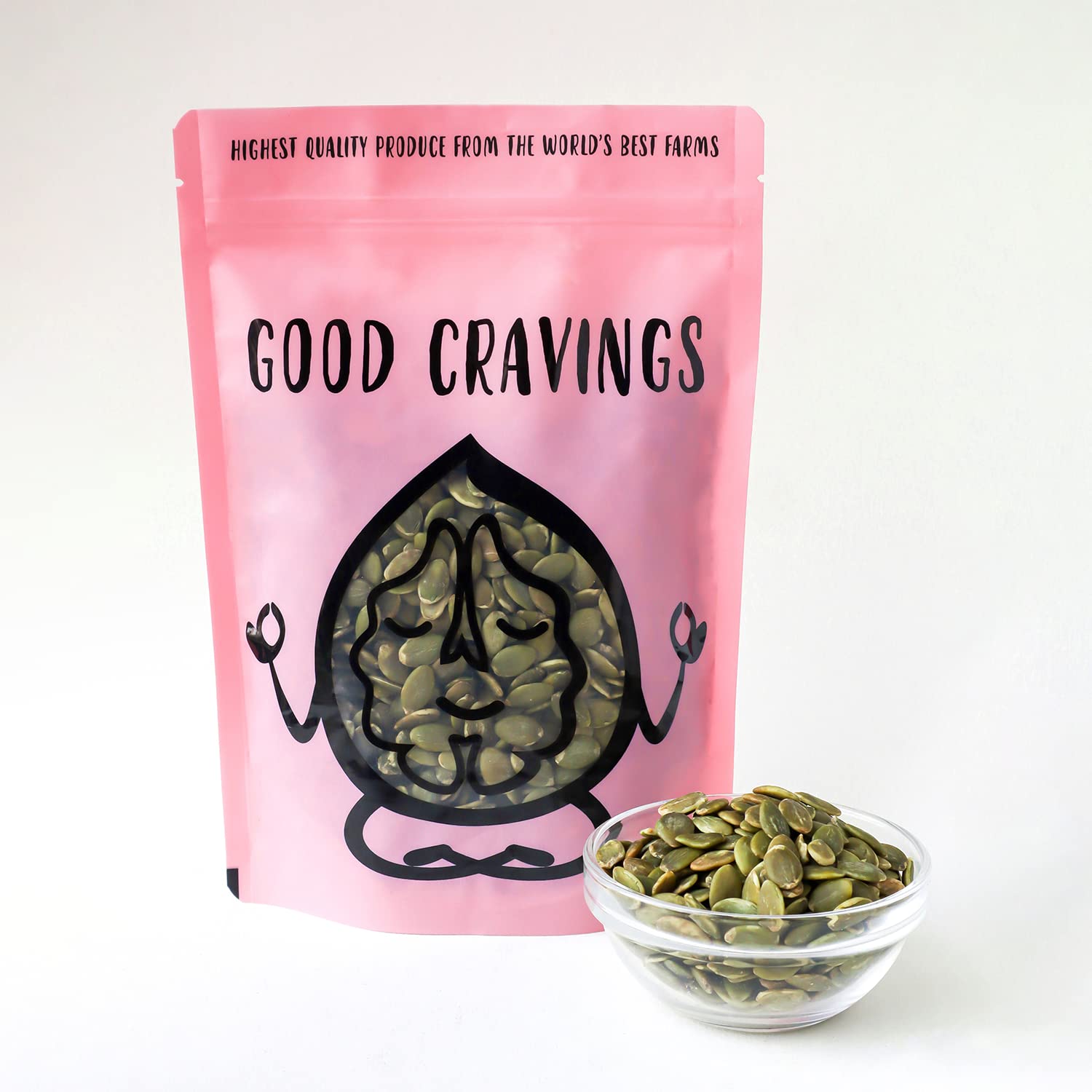 GOOD CRAVINGSPumpkin Seeds - Raw Pumpkin Seeds for Eating | Protein & Fiber Rich Superfood | Immunity Booster Healthy Diet Snacks | Seeds for Weight Loss Management (250 Gram)