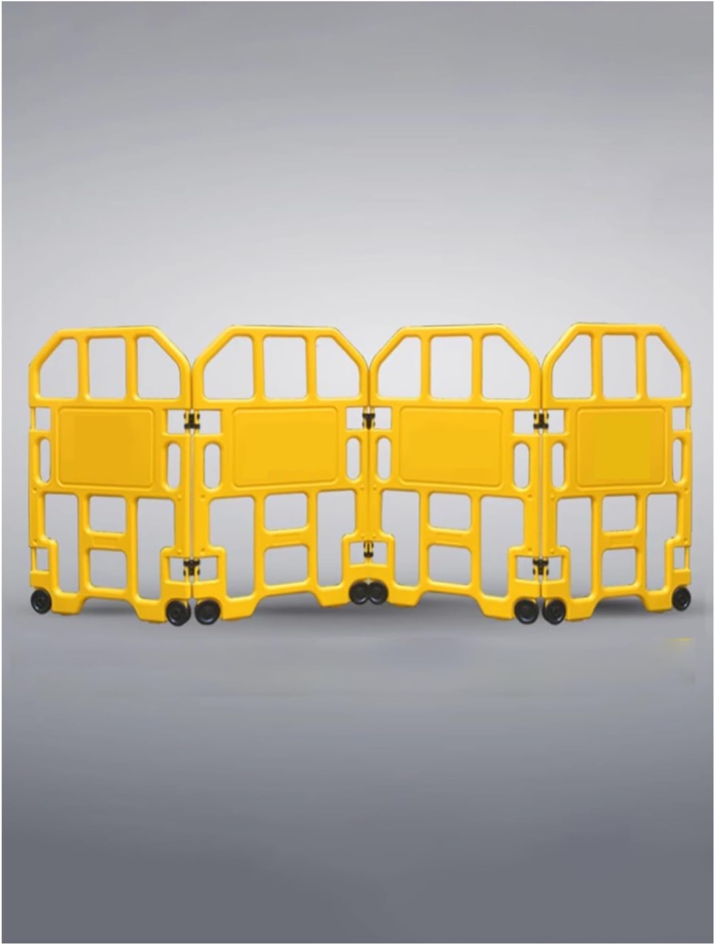 le Safe Bcade - 4pcs Expandable Folding with Wheels, Portable Road Block for Construct Sites, Subways & Buses, Safe Gate