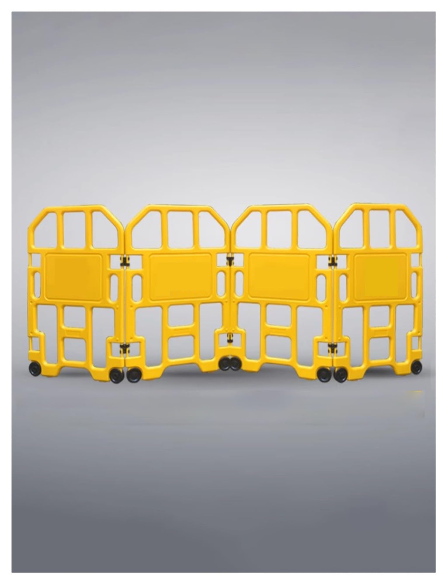 le Safe Bcade - 4pcs Expandable Folding with Wheels, Portable Road Block for Construct Sites, Subways & Buses, Safe Gate