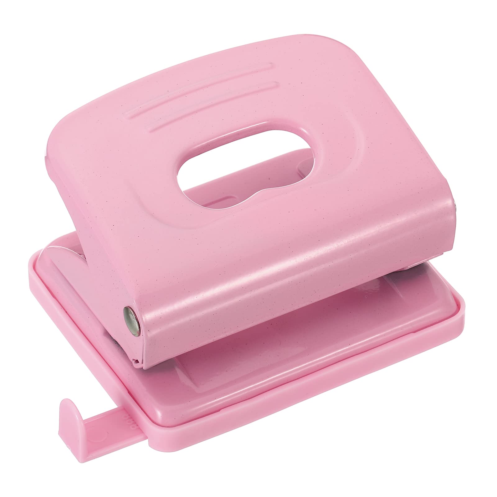 PATIKIL 1/4" 2 Hole Paper Punch, Metal Hole Puncher 8 Sheet Punch Capacity Adjustable Hole Punch for Office and Home Supplies Pink