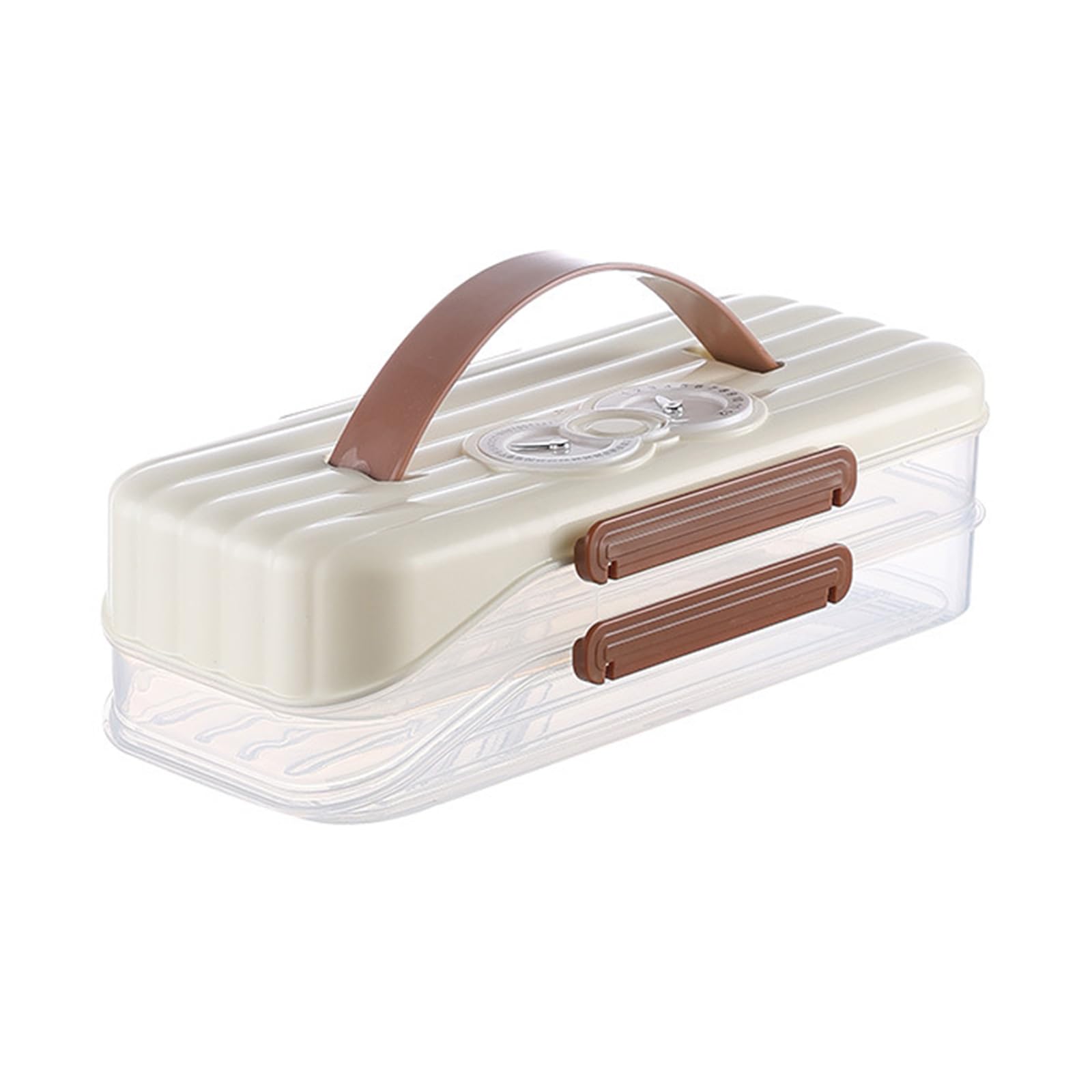 YWLUUOO Clear Dumpling and Wonton Storage Box Stackable Freezer Container with Divided Compartments for Easy Organization Dumpling Freezer Container