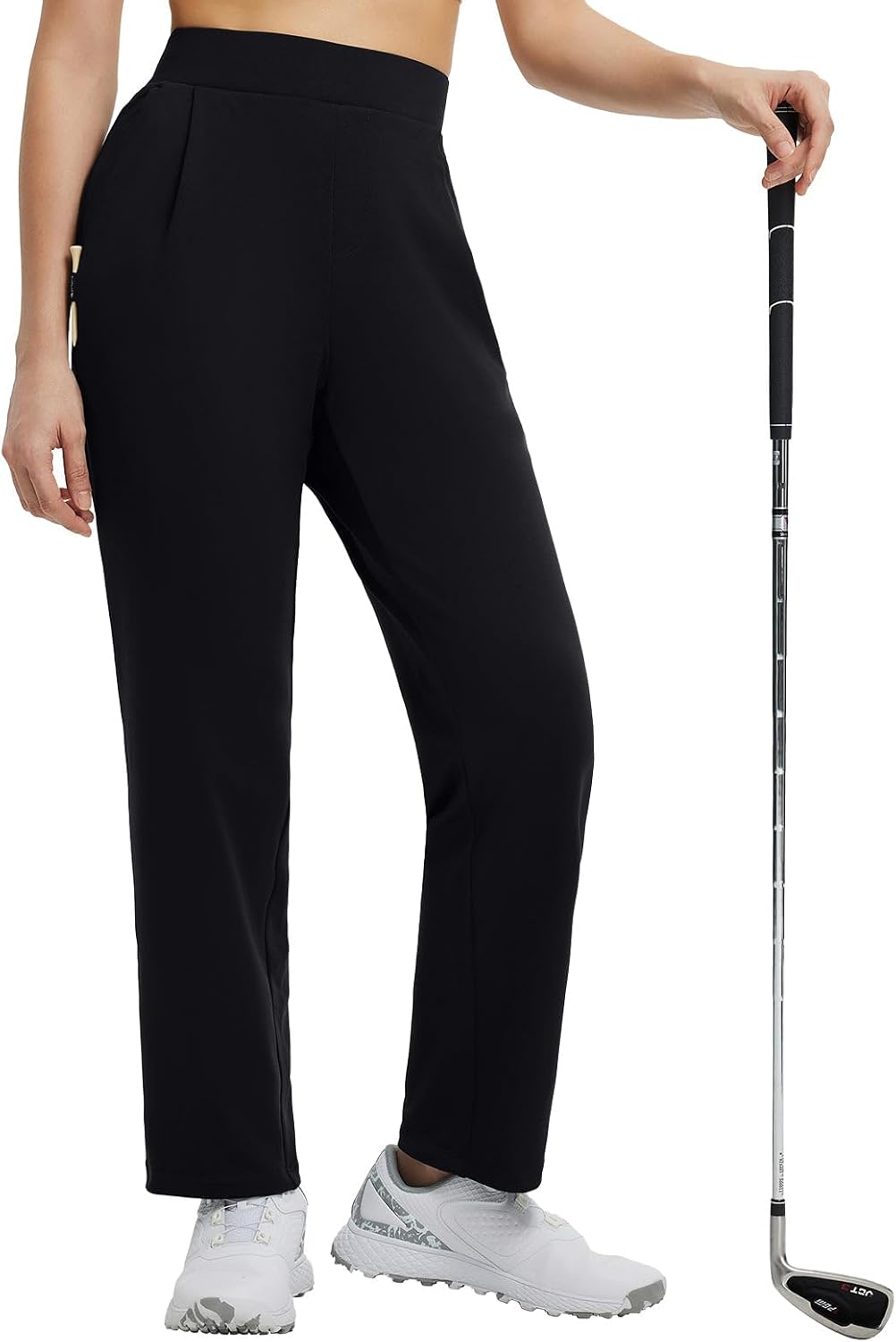 baleaf Women's Fleece Lined Pants Golf Winter Pockets High Waisted Thermal Cold Travel Work