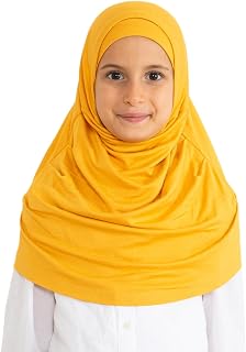Easy To Wear Hijab For Girls, Muslim Scarf for Kids, Instant Hijabs For Women, Viscose Children Scarves For Ramadan Eid
