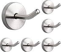 Vista 18 de NearMoon Ganchos para colgar abrigos, ganchos de montaje en pared para colgar sombrero, bolso, bata, perchas de acero inoxidable 304 resistentes