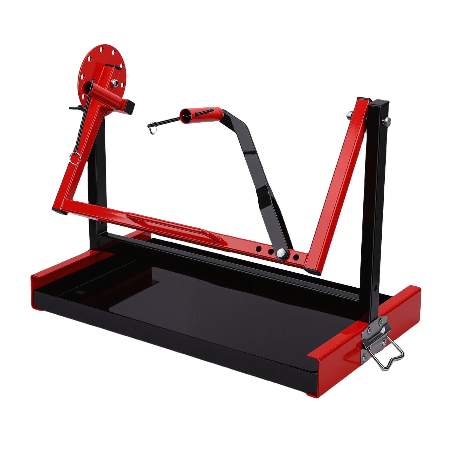 Ejoyous Soporte de Motor de Motocicleta, Soporte Giratorio Ajustable de Metal para Usuarios de Motores de un Solo Cilindro Vertical de 2 Tiempos y 4 Tiempos