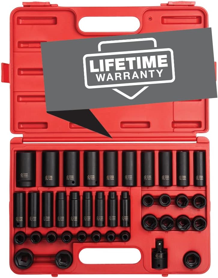 Sunex 2669, 1/2 Inch Drive Master Impact Socket Set & 1848, 1/4 Inch
