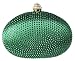 Chicastic Rhinestone Crystal Minaudiere Hard Mini Wedding Cocktail Evening Clutch Bag (Emerald Green)