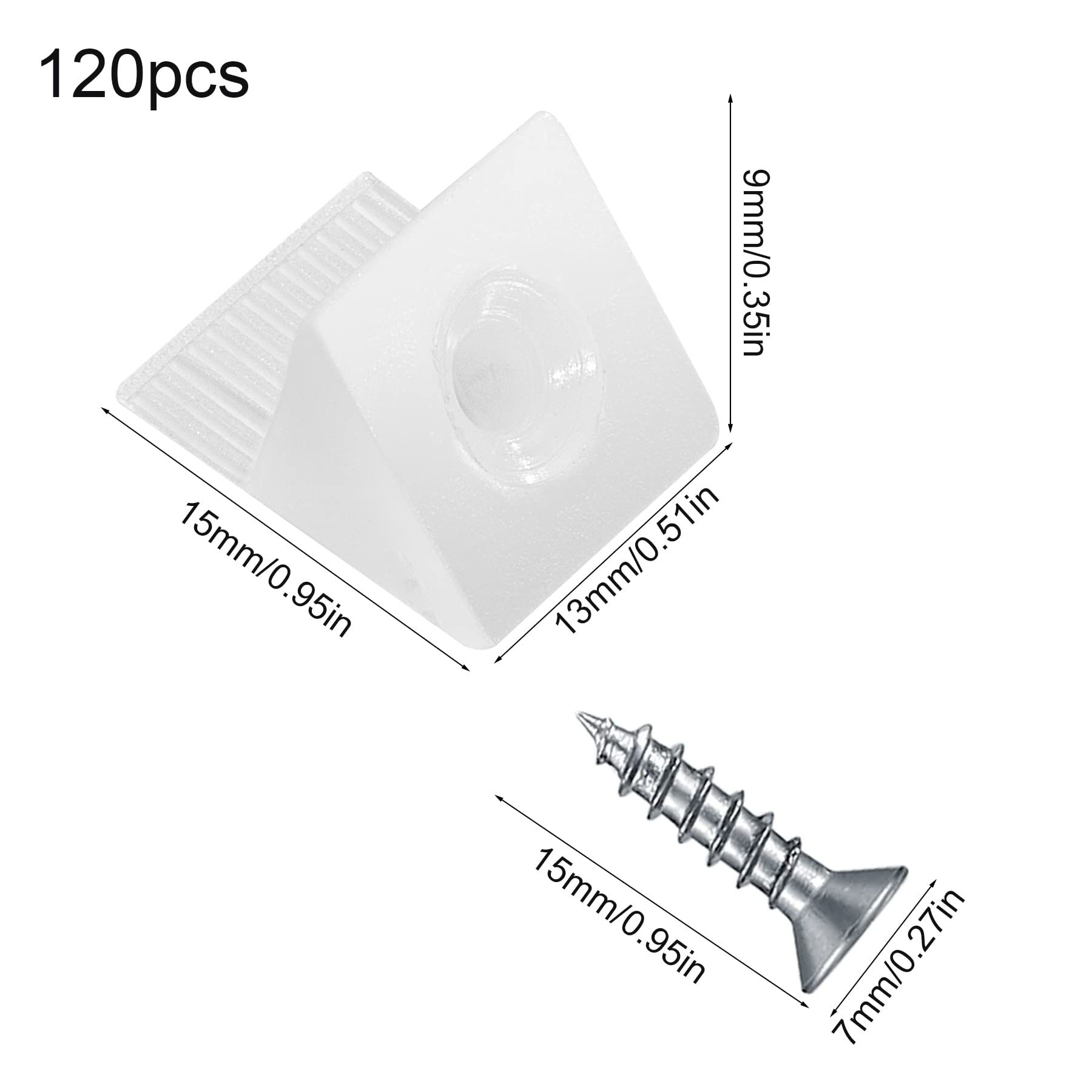 Set 100 Pezzi Rinforzo Per Fondo Cassetti Con Viti - Plastica Trasparente, Riparazione Mobili, Garanzia 10 Anni