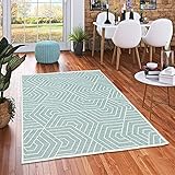 alfombra de exterior verde Material: 100% polipropileno Pergamon Ottawa - Alfombra de Interior y Exterior Plana Tejida - Tendencia Verde Menta - 5 Tamaños