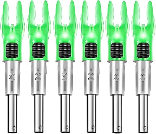 Miniatura 10 de DEEPOWER X Culatines Iluminados para Flechas .204"/.233"/.244"/.246" con Interruptor de Encendido/Apagado con Bujes H, S, GT Strobe-6Pack