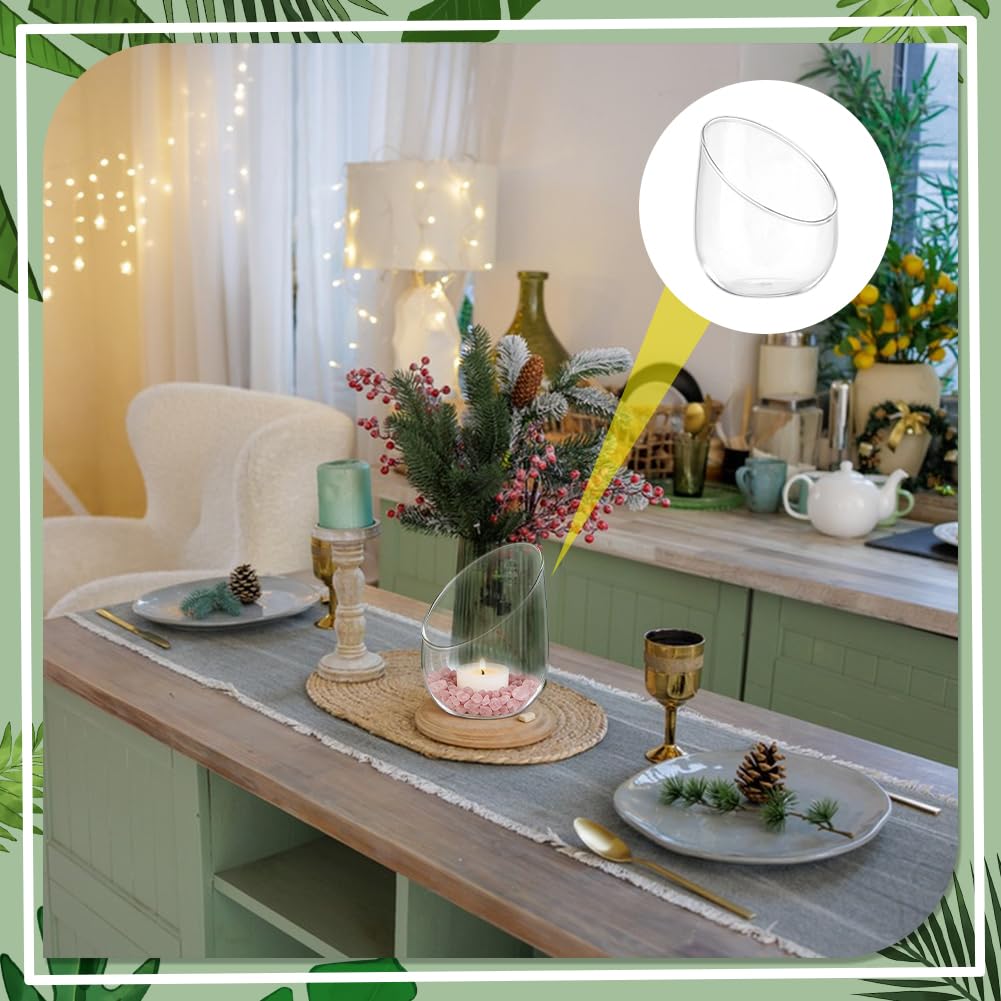 6 Terrarium en Verre Transparent pour Plantes Aériennes Vases Ronds en Verre Transparent de 12.2cm Vase/Terrarium pour Plante Succulente et Cactus Idéal pour la Décoration Intérieure