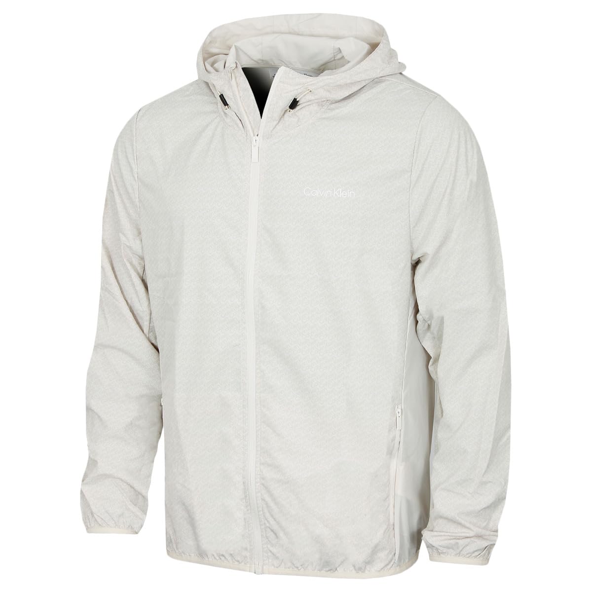 Calvin Klein Mens Printed Windbreaker Jacket - Turtle Dove - XXL