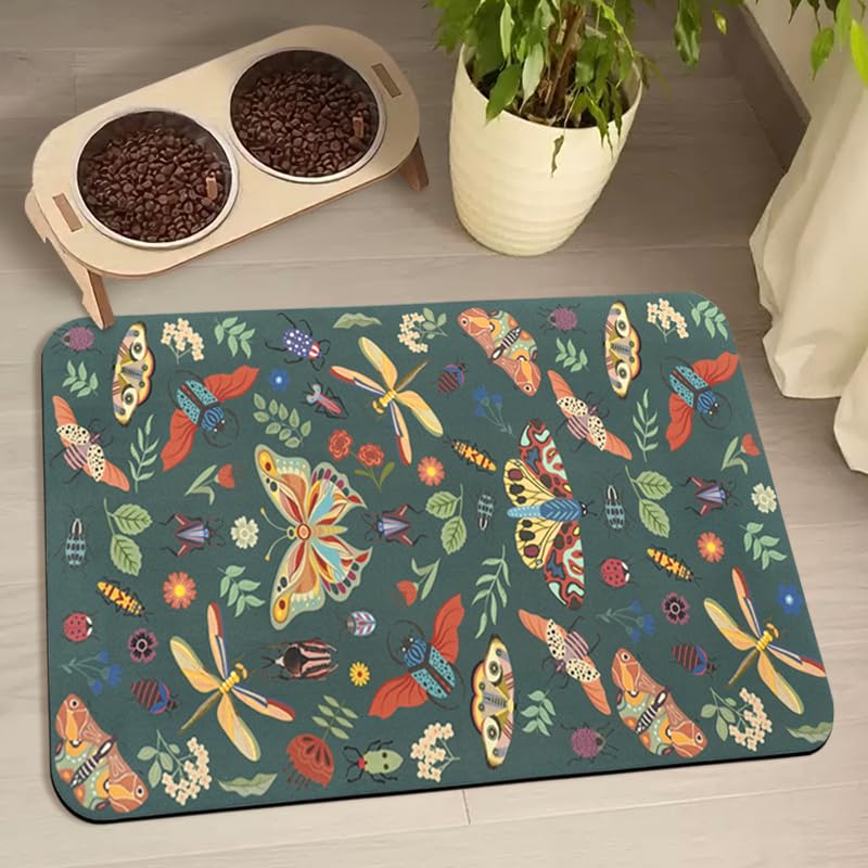 Dog Food Mats for Floors Waterproof, Pet Water Bowl Mats Pet Feeding Absorbent Placemats 16 * 24 inch — image 1