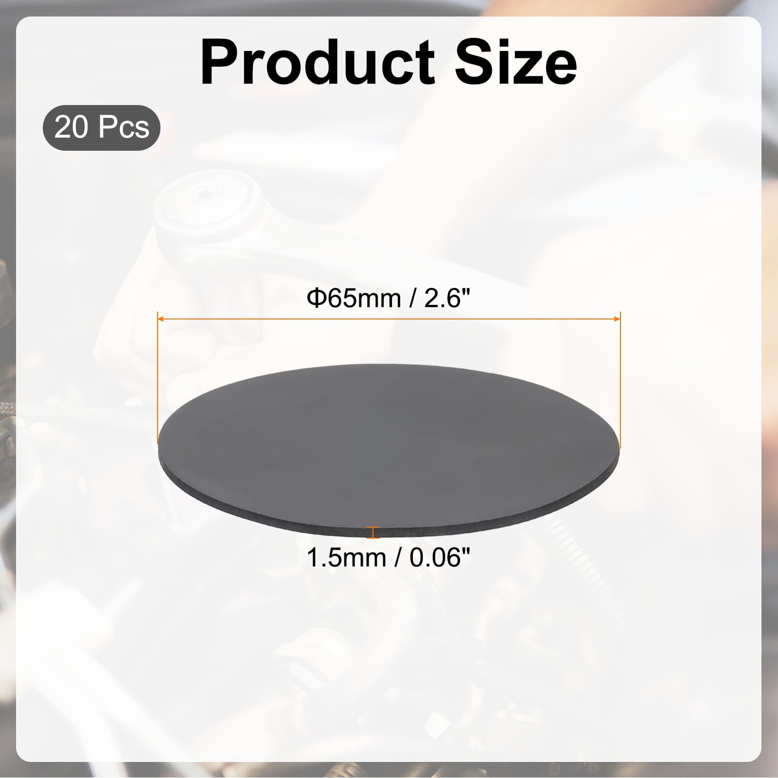 PATIKIL Rubber Solid Discs Washers - Image 2