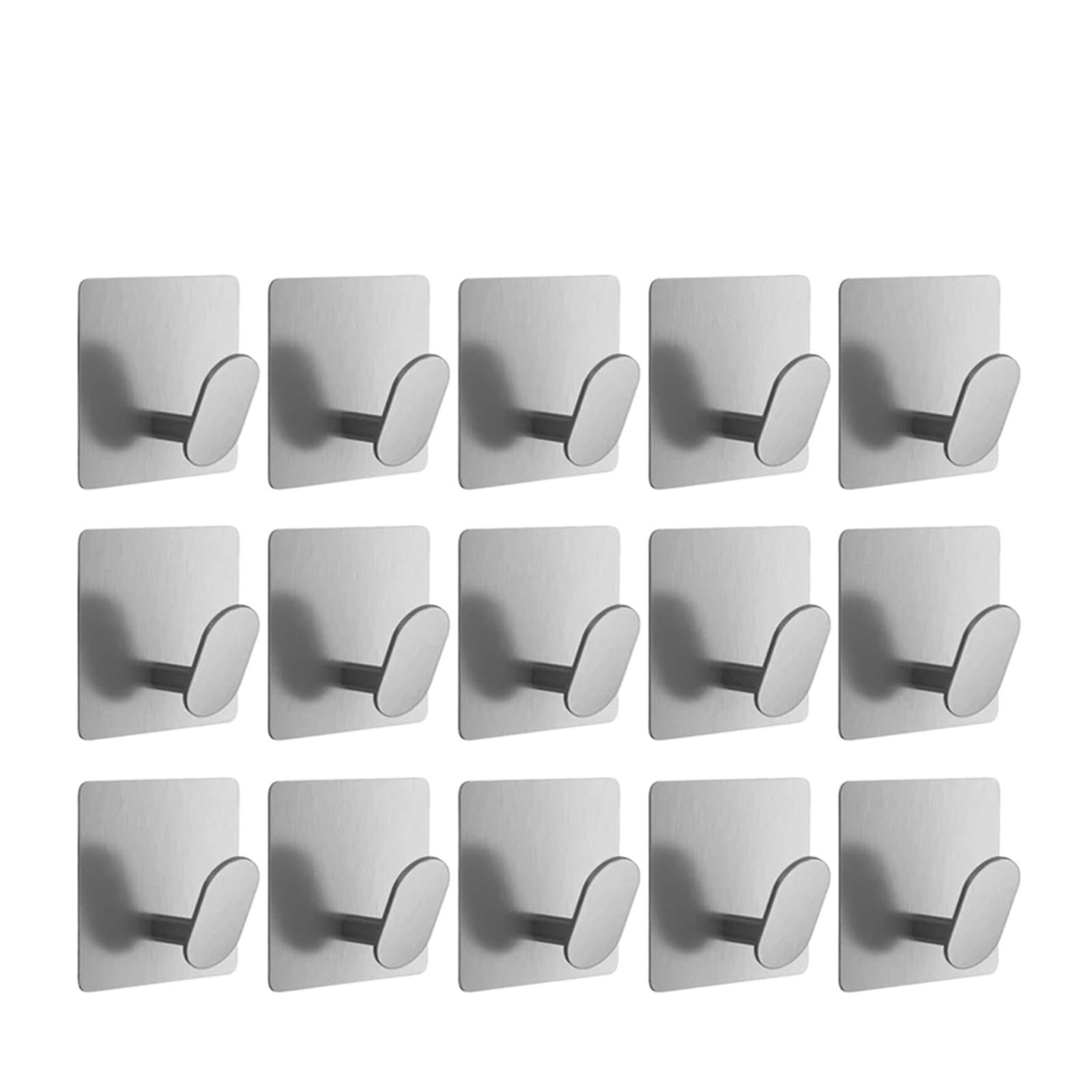 Zguouzantye Sliver-16Pcs 1Pcs Stainless Steel Adhesive Robe Hooks