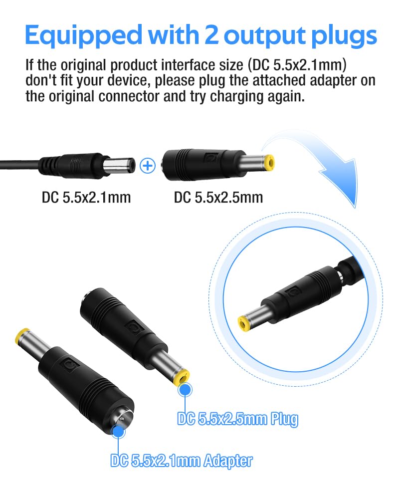 Caricabatterie super veloce per batteria da 48 V, 54,6 V, 3 A/5 A, 7 tipi di spine tra cui scegliere, nessun adattatore, più sicuro. Compatibile con la maggior parte delle prese. con sistema di