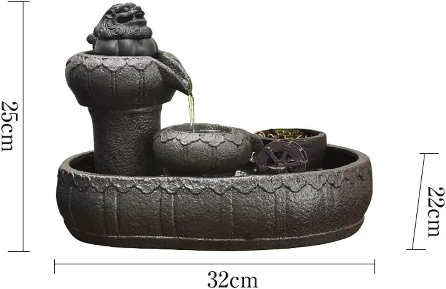 Desktop Fountain Tabletop Fountains Ceramic Tabletop Fountain Indoor Ceramic Tabletop Fountain Mini Water Feature for Home Decoration Table Desk Office Patio Desk Office Patio Fountain