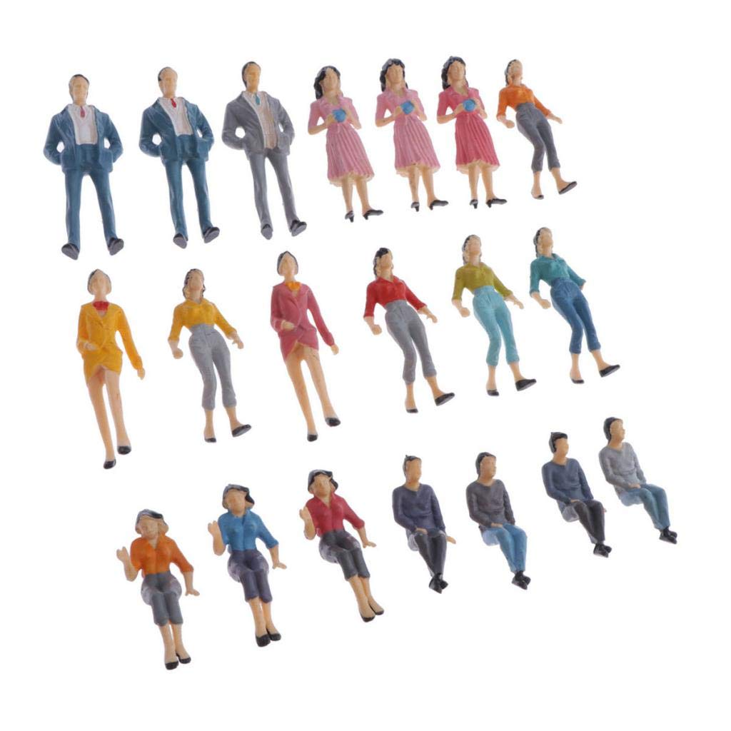 Figurines de personnes peintes en plastique ABS, modèles miniatures, modèles architecturaux, Poses aléatoires, échelle 1:87 00, 50 pièces, 100 pièces Figurines de personnes peintes en plastique ABS, modèles miniatures, modèles architecturaux, Poses aléatoires, échelle 1:87 00, 50 pièces, 100 pièces