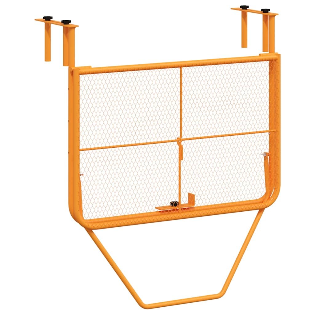 Tomostar Table de Balcon Suspendue, Table Pliante de Balcon Rabattable Jaune 60x40 cm Acier