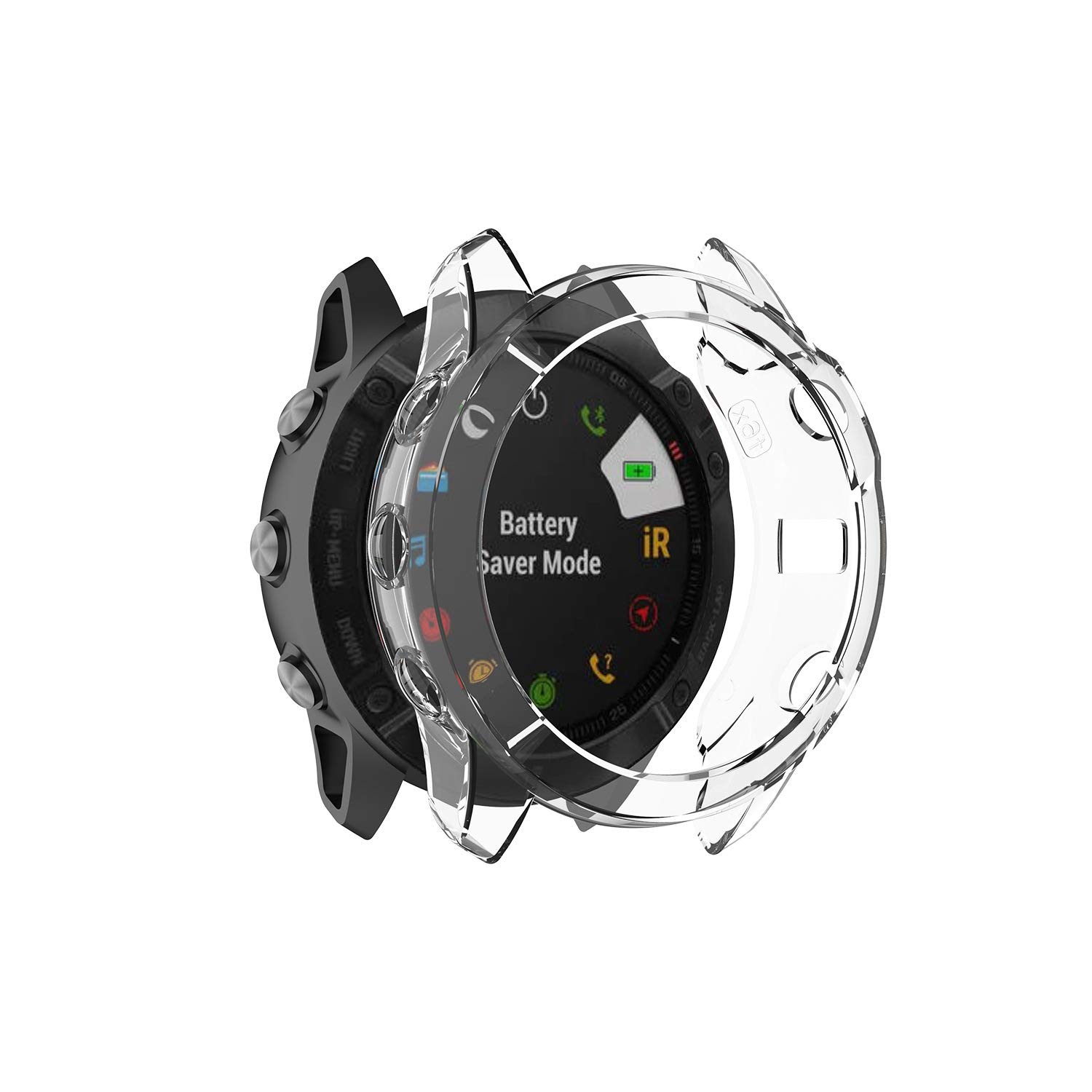 LvBu Custodia Compatibile per Serie Fenix 6X, [2 Pezzi] Antiurto