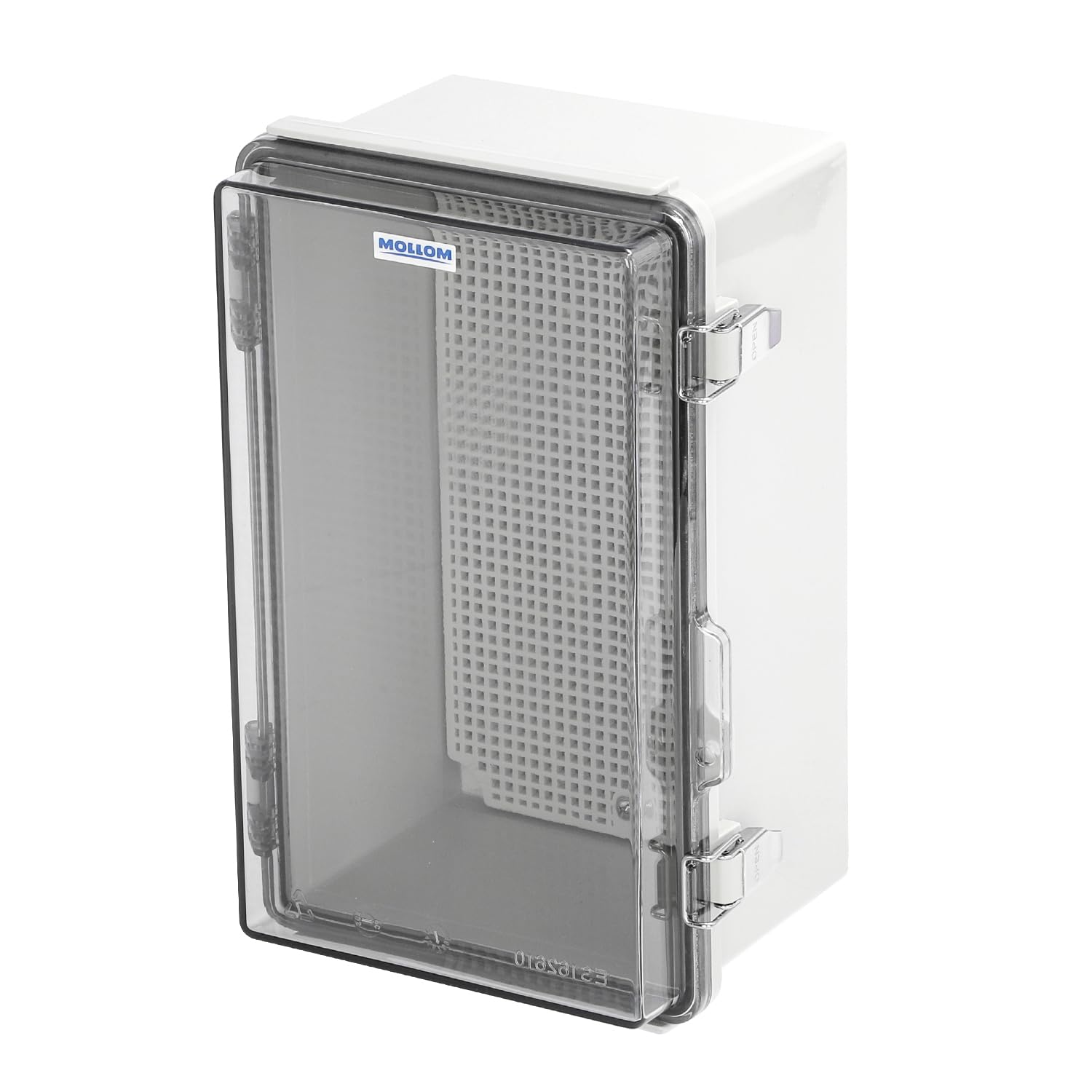 Mollom Außen-Verteilerdose mit transparenter Abdeckung（260x160x130mm） | Wasserdicht IP67, Edelstahlverschluss, Montageplatte mit Wandhalterungen für Elektroprojekte(10.2x6.3x5.1Zoll)
