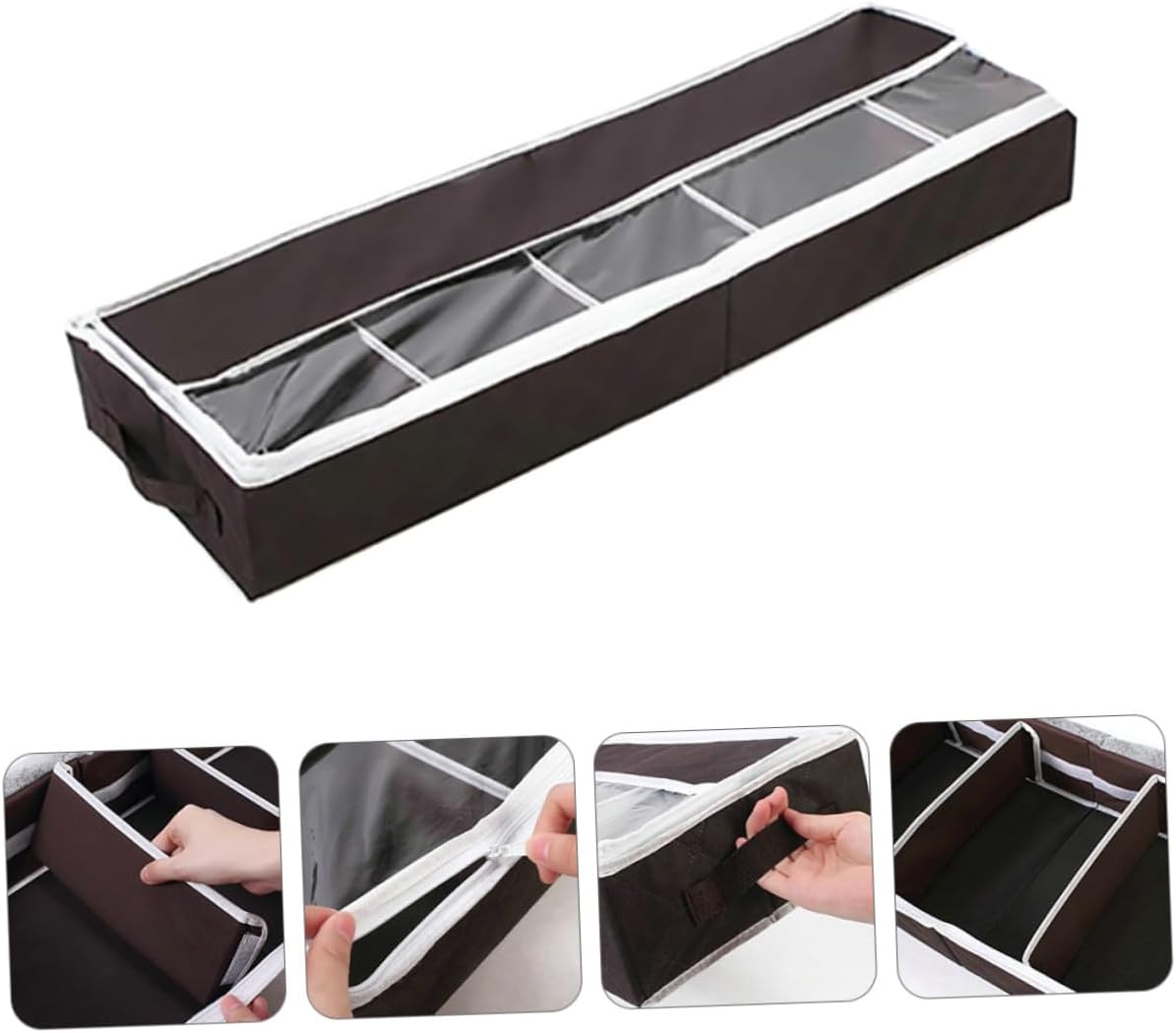 1Pc Visible Window Shoes Storage Box Compact Non Woven Organizer with Inner Septum for Home Space Saving Shoe Box for Easy Access and Moisture Protection