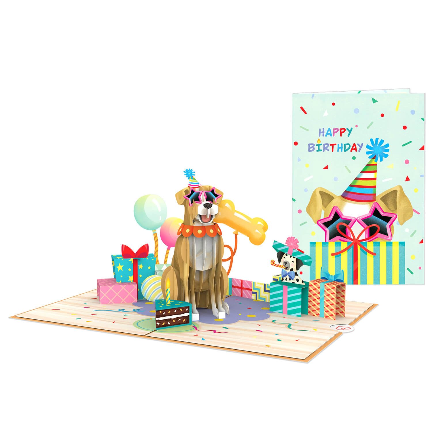 Papercrush Biglietto Pop-up 3D 'Happy Birthday' | Fatto A Mano In Italia | 26x18 Cm | Con Busta