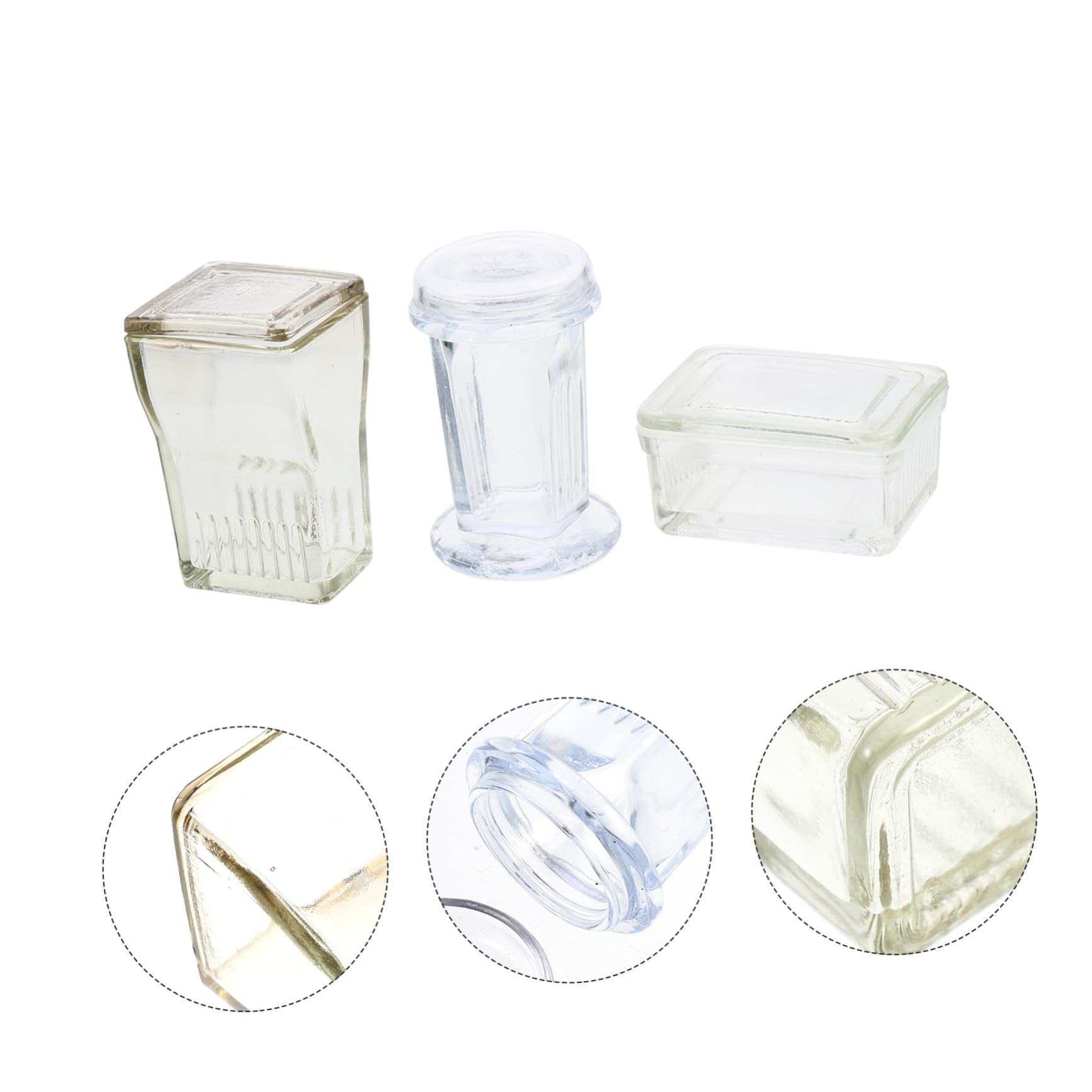 ABOOFAN 3sätze Glas-färbetank Mit Runddeckel Labor-färbeglas Aus Hochwertigem Glas Transparent Für Experimente Und Färbeprozesse