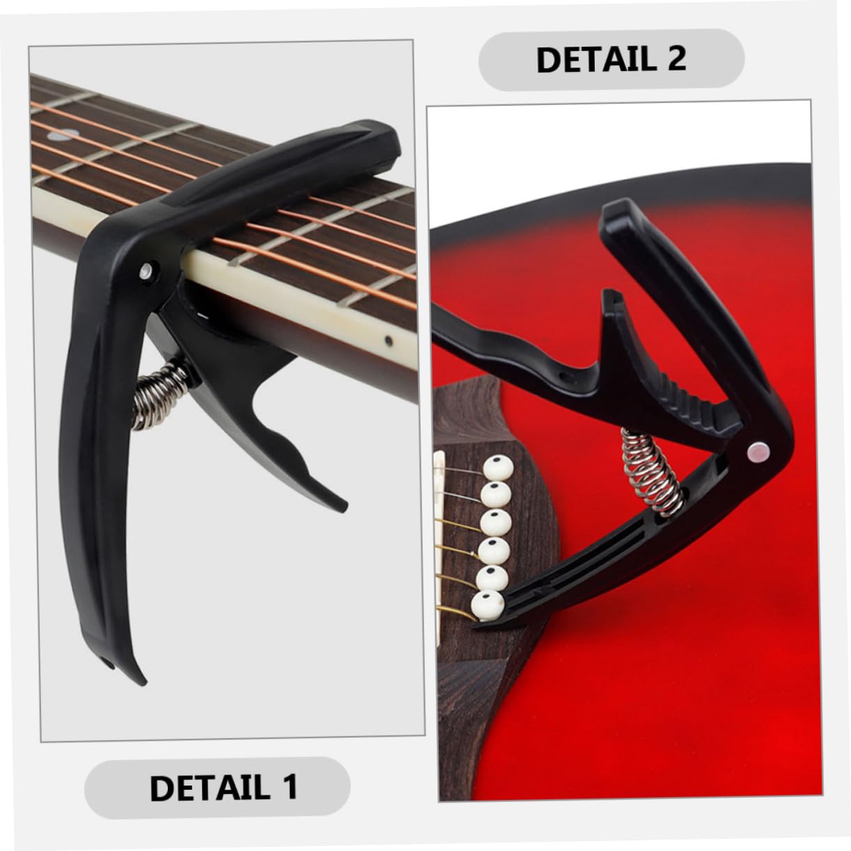 ibasenice 10pezzi Capotasto Regolabile Per Chitarra e Ukulele Da Resistente Facile Da Usare e Trasportare Compatibile Con Strumenti Acustici Ed Elettrici