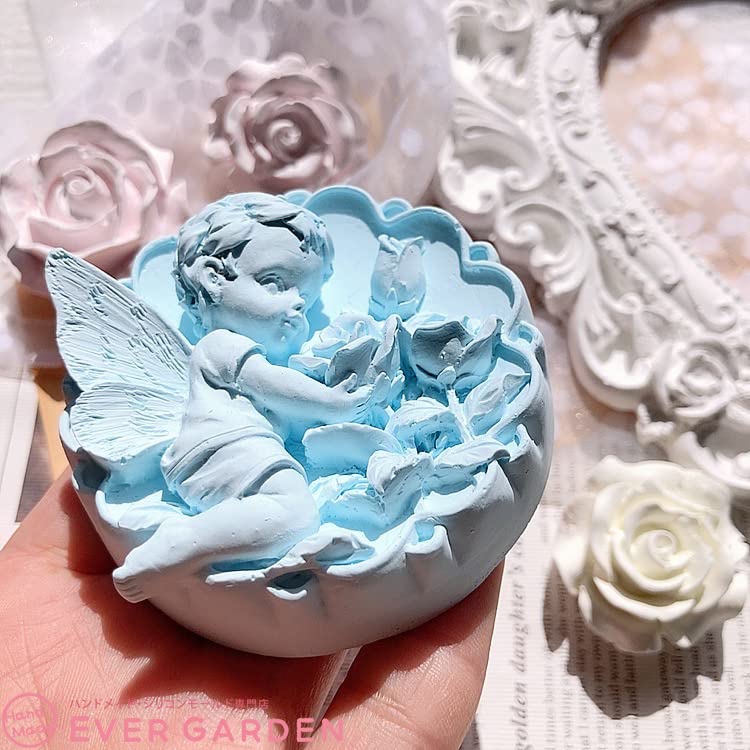 Amazon.co.jp: 【Ever garden】 薔薇を抱く天使 エンジェル レジン 