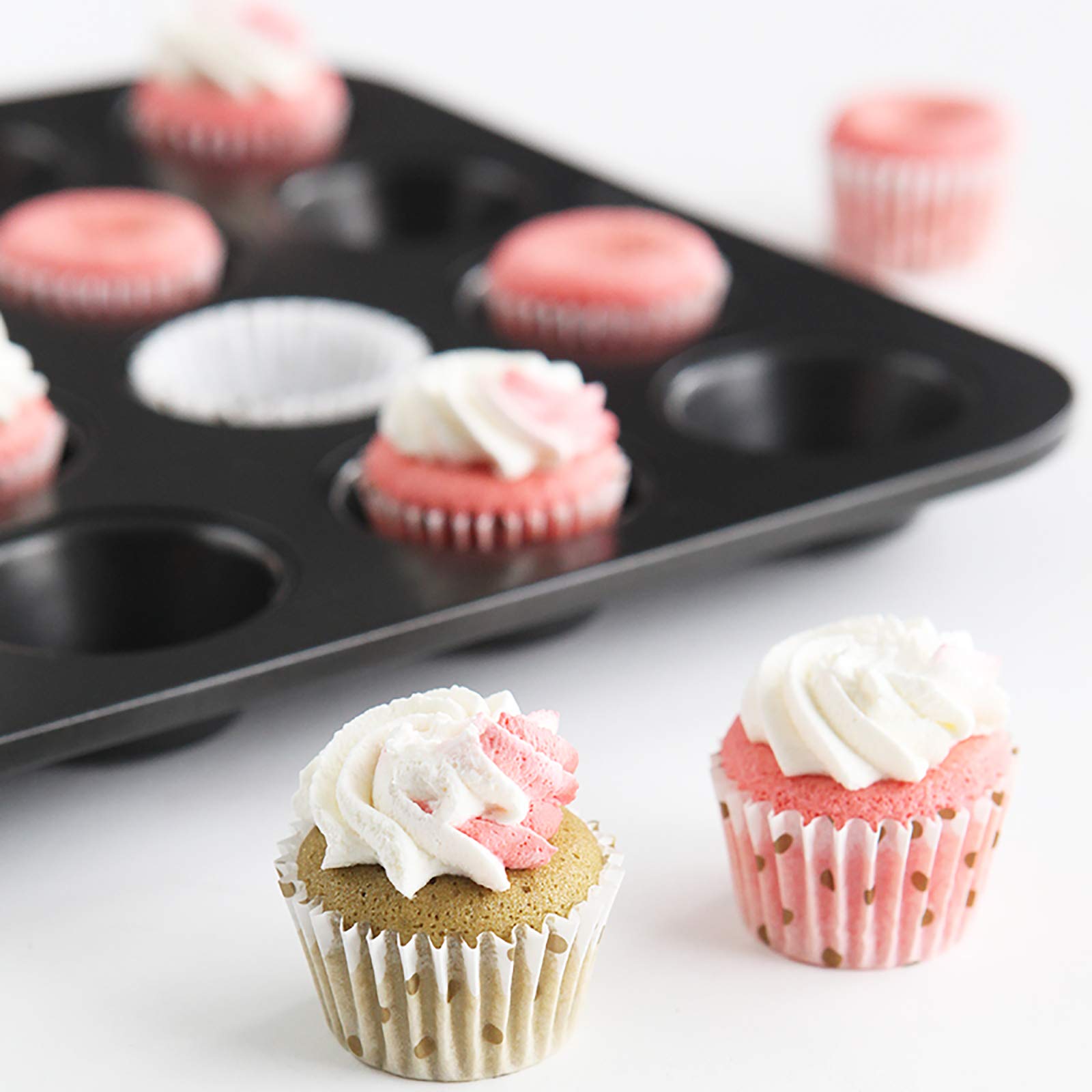 BAtlam Backset, Kuchenformen, Backblech Antihaftbeschichtung, 20 aufeinanderfolgende Tassen Antihaft-Muffin-Kuchenform Backformen Brotform Muffinform Haushaltsbackform