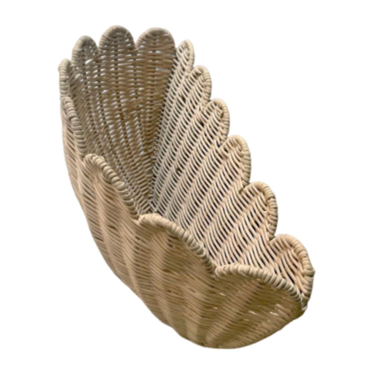 Panier Mural Rotin Tissé Main Panier de Rangement Suspendu pour Cuisine et Salle de Bain Décor Mural Naturel et Style Ferme Adaptable