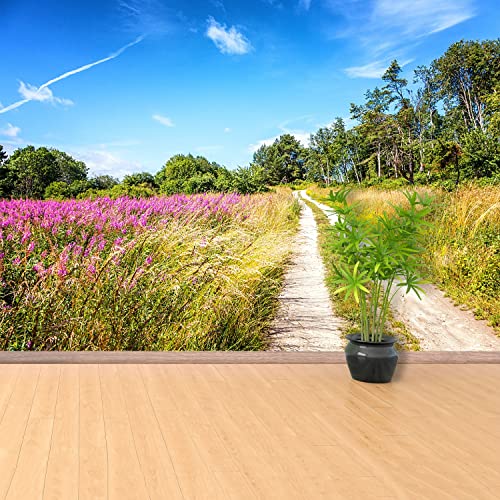 Papier peint fleurs de prairie 152x104cm Tulup pour decoration murale