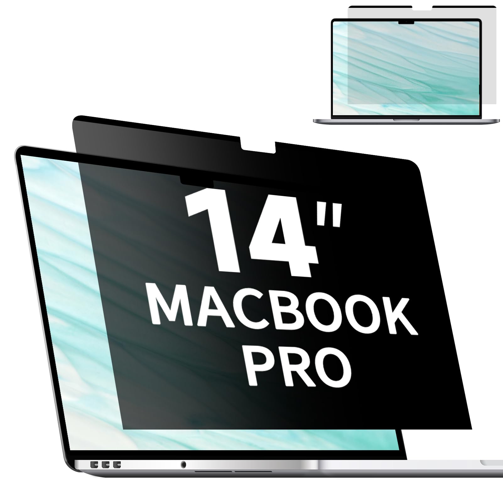 Magnetic Privacy Screen for 14 Inch MacBook Pro (2021-2025, M1, M2, M3, M4, M5, Pro, Max), Removable Matte Laptop Privacy Screen Anti Glare Blue Light Filter, Anti-Spy for Mac 14.2'' Computer