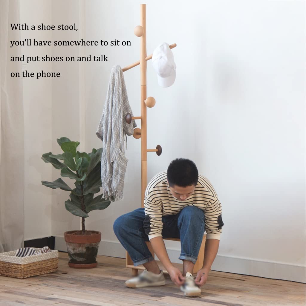 Amazon｜ベンチ付きポールハンガー 、コートハンガー と20インチ玄関