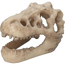 Skull Aquarium Decoration - Novelty Skull Cave Reptile Ornament Dinosaur Skull Decoration Unique Aquarium Terrarium Decoration Dinosaur Skeleton Decor for Reptiles