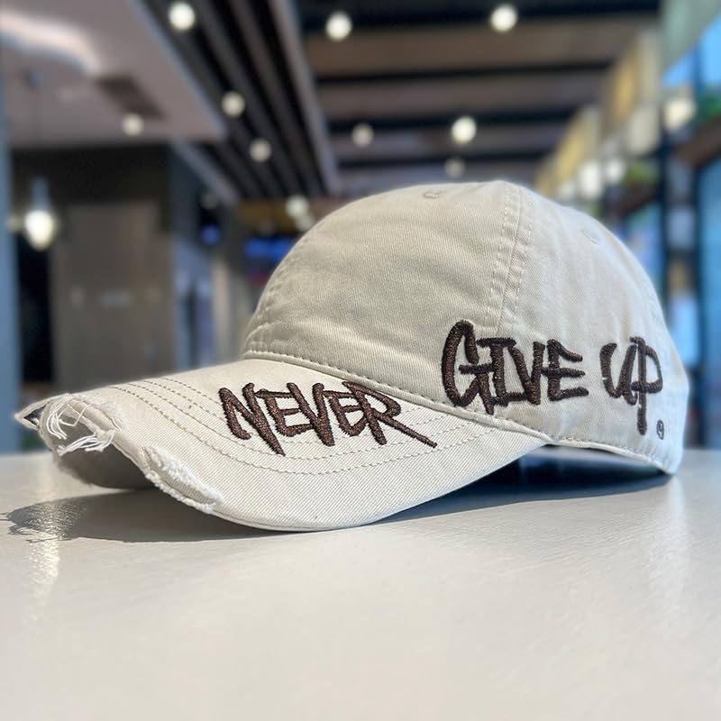 2 Pack Gorra Never Give Up Ajustable Retro Casual miniatura 2