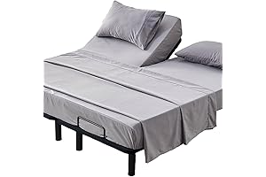 Kingnex Split Top King Sheets for Adjustable Beds