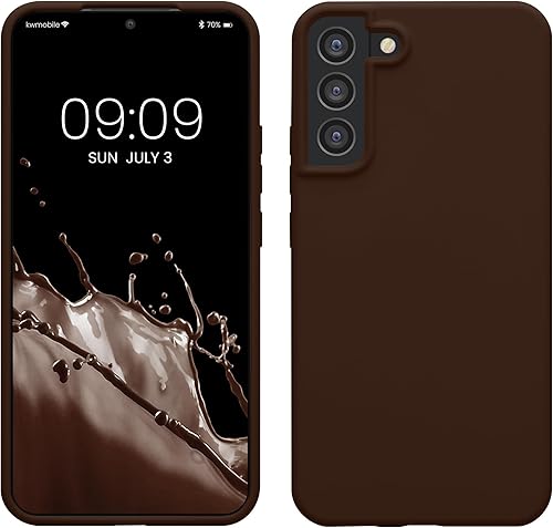 Miniatura 375 de kwmobile Funda Compatible con Samsung Galaxy S22 - Funda de teléfono de silicona TPU con acabado suave - Rojo Ruibarbo Piedra antigua,Azul